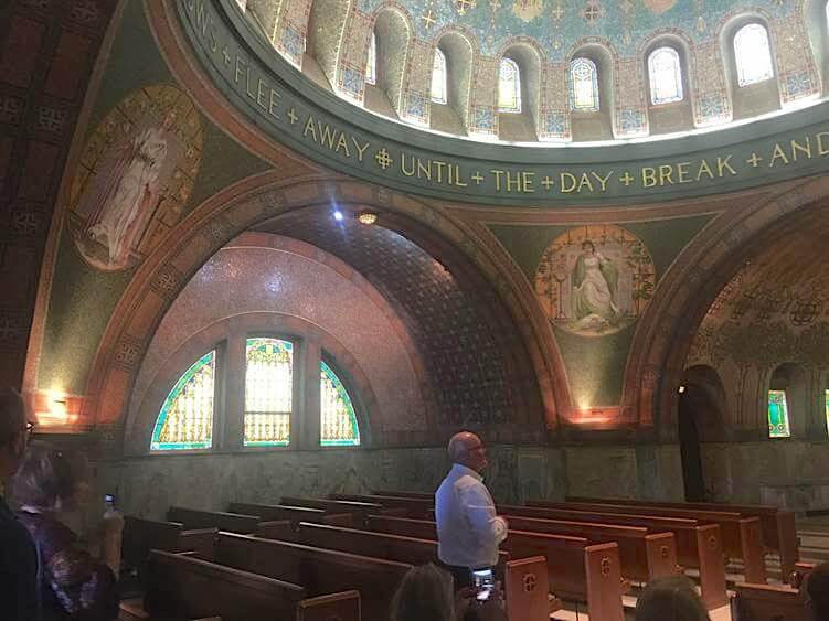 Our tour guide, Gordon showing us a beautiful cathedral